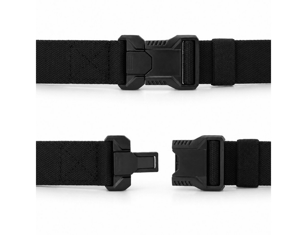 MidGard Hüftgürtel Elastischer Gürtel aus Nylon, Hochleistung-Hosengürtel Arbeitsgürtel (1-St) mit Schnellverschluss für Damen & Herren – Bild 4 von 5