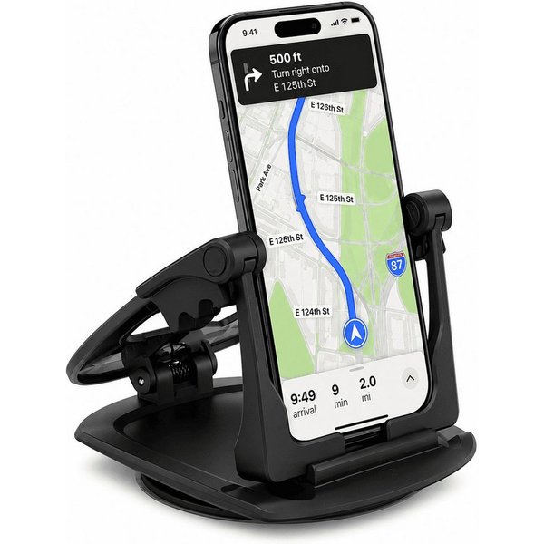 MidGard Smartphone-Halterung Cockpit Handyhalterung Armaturenbrett Autohalterung Smartphones Navi, (bis 6.5 Zoll, rutschfest ohne Saugnapf, drehbar um 360 Grad)