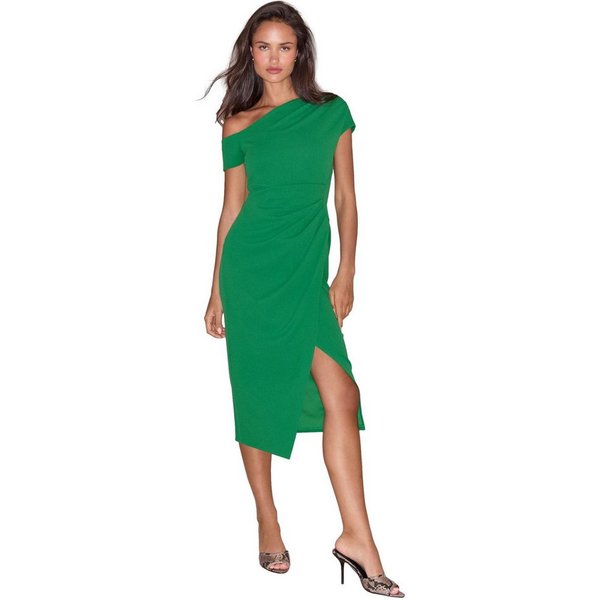 LIPSY Midikleid Lipsy Midikleid mit geraffter Taille, Regular (1-tlg)