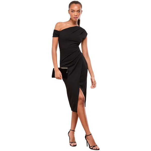 LIPSY Midikleid Lipsy schulterfreies Midikleid, Petite (1-tlg)