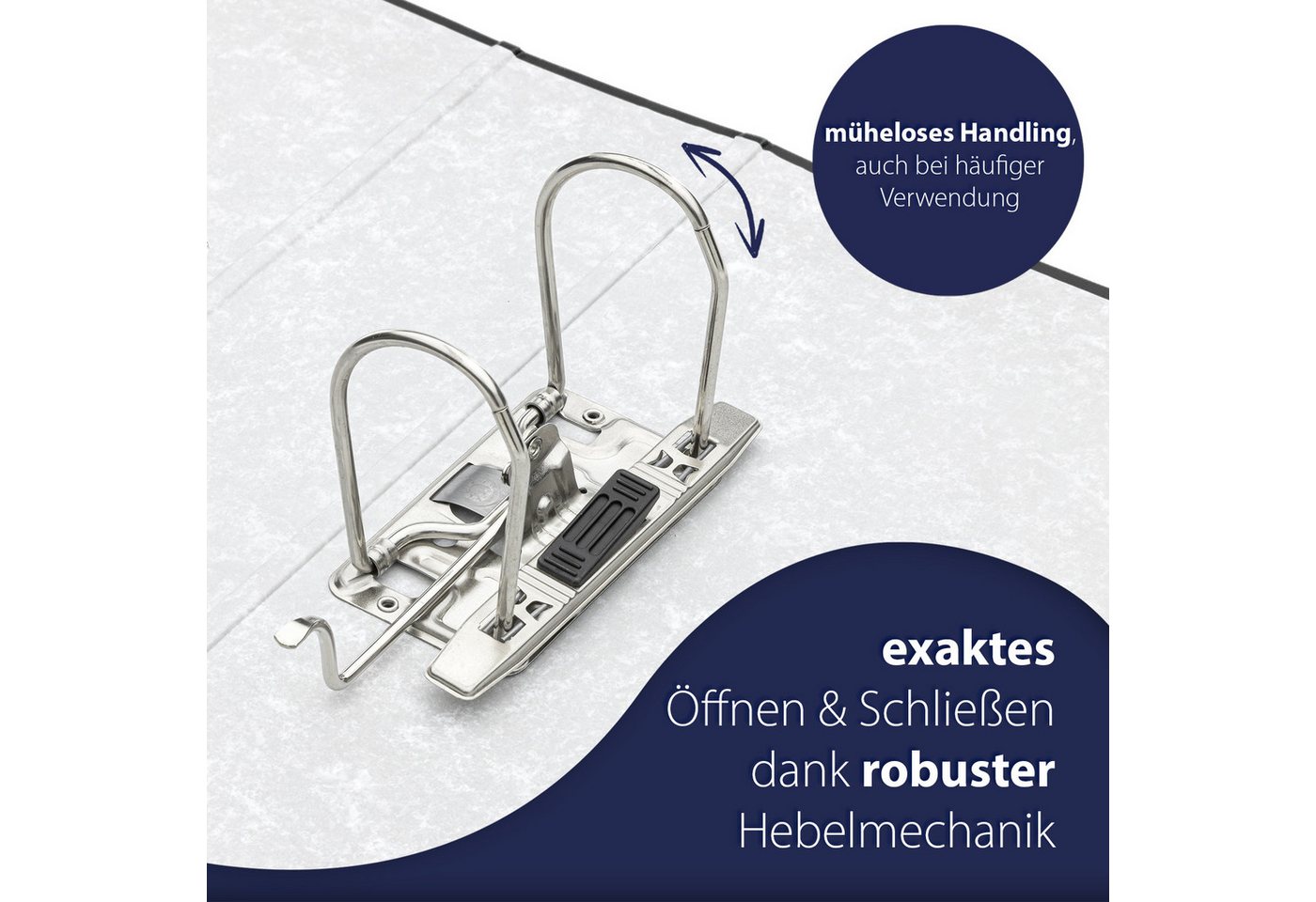 Midori Aktenordner, Ordner DIN A4 Ringordner Rückenbreite 5 cm Weiß – Bild 2 von 5