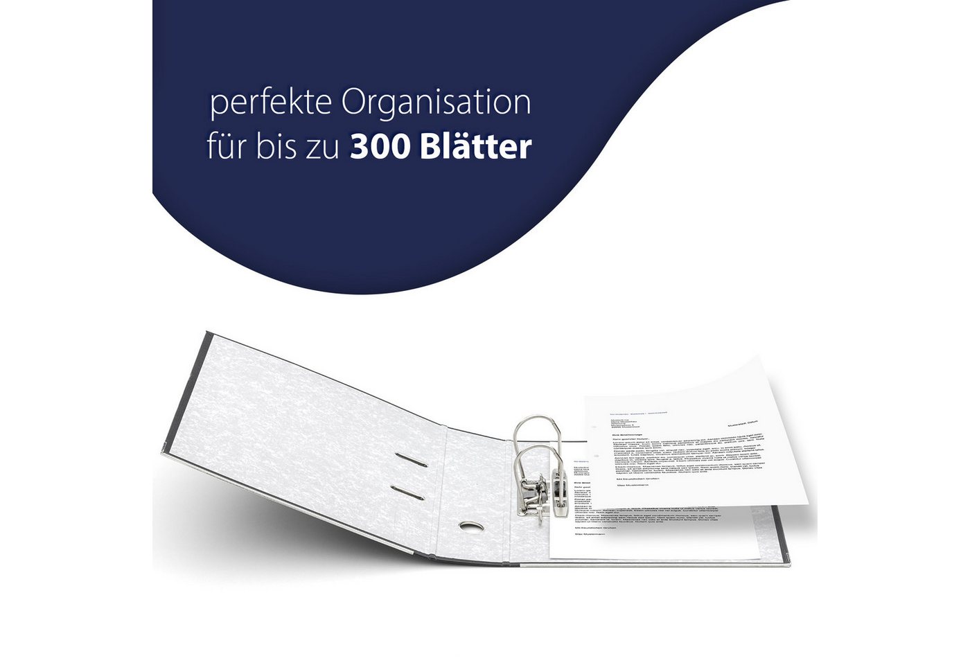 Midori Aktenordner, Ordner DIN A4 Ringordner Rückenbreite 5 cm Weiß – Bild 4 von 5