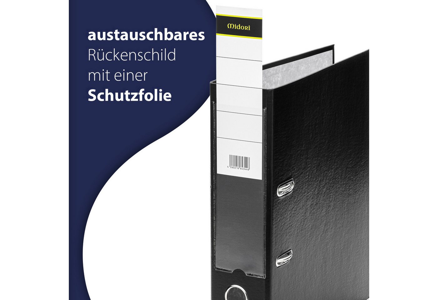 Midori Aktenordner, Ordner DIN A4 Ringordner Rückenbreite 5 cm Weiß – Bild 5 von 5