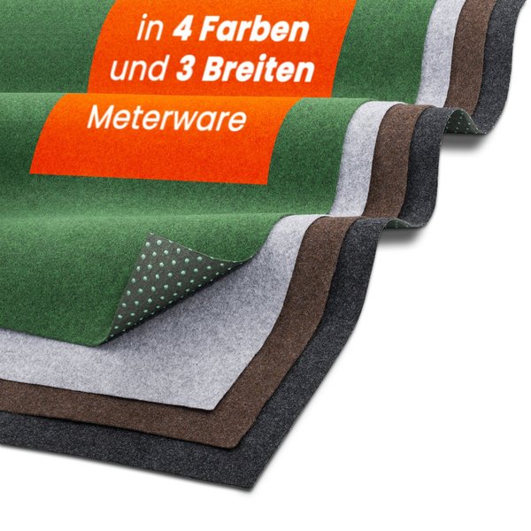 Midori Rasenteppich, Rasenteppich Kunstrasen Drainage-Noppen 133 x 100 cm Braun Balkon