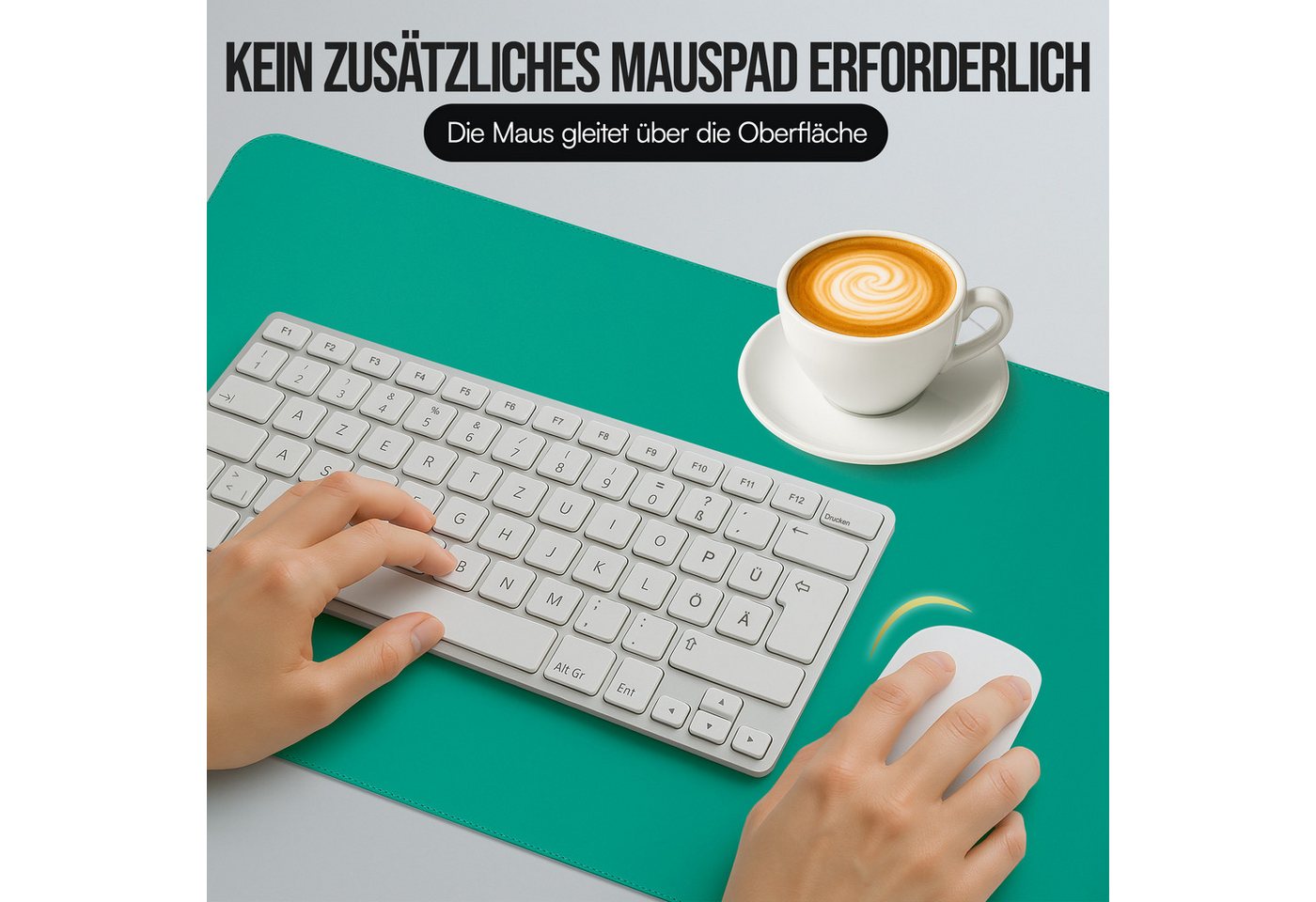 Midori Schreibtischunterlage, (Midori Schreibtischunterlage 60x35cm Mauspad Tischunterlage Grün) – Bild 3 von 5