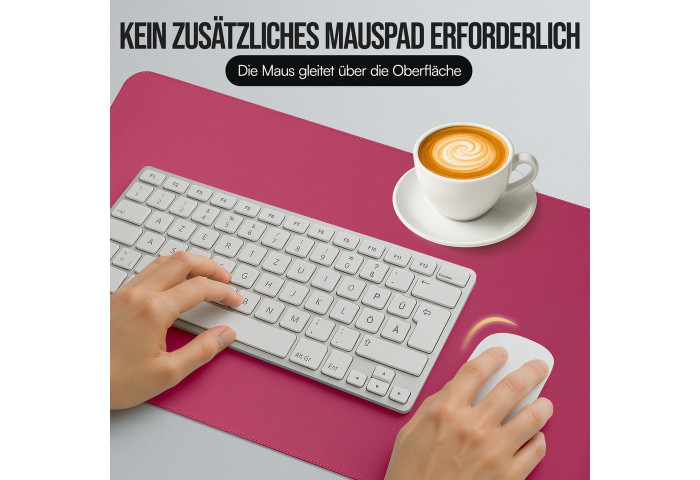 Midori Schreibtischunterlage, (Midori Schreibtischunterlage 80x40cm Mauspad Tischunterlage Purpur) – Bild 3 von 5