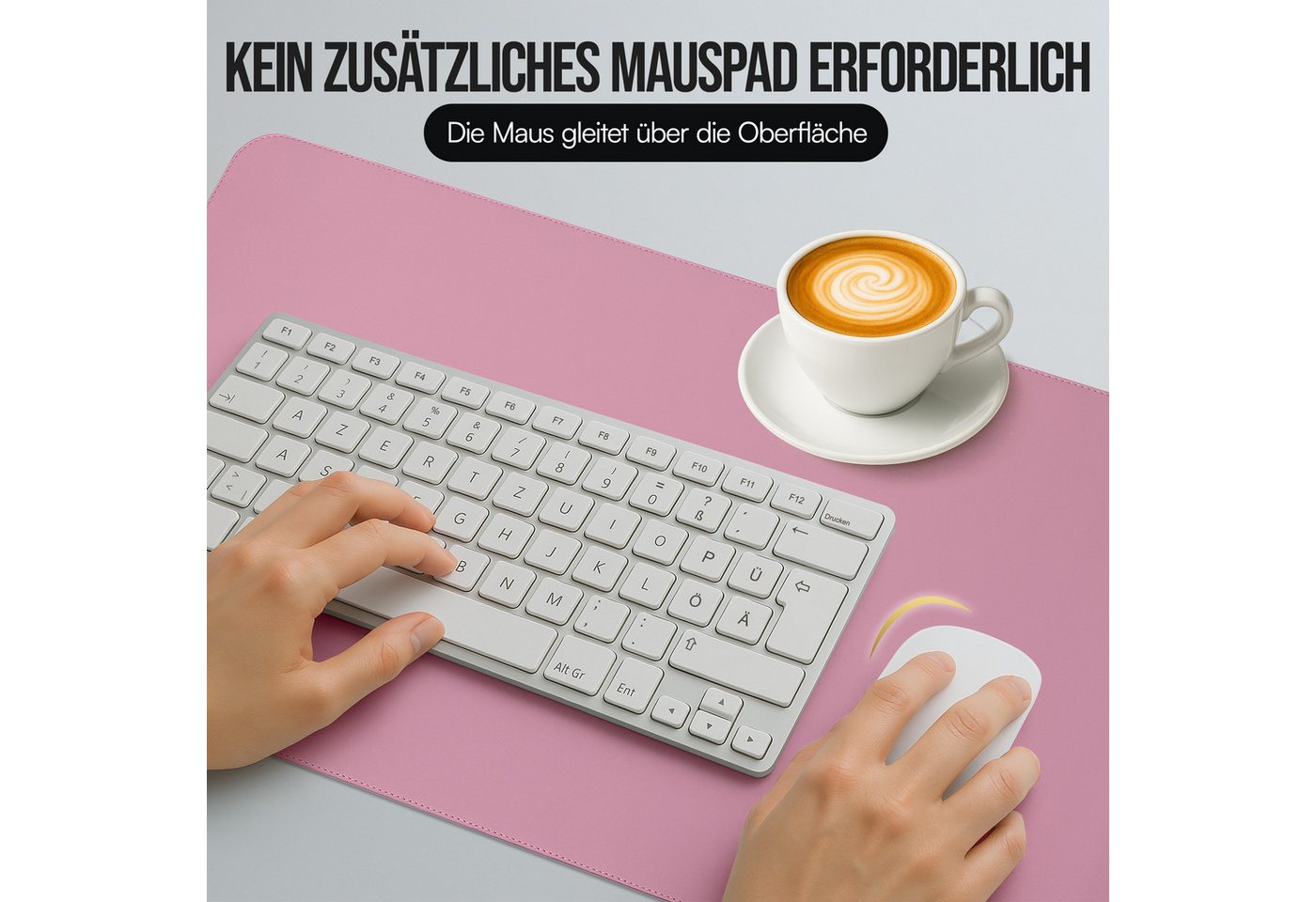 Midori Schreibtischunterlage, (Midori Schreibtischunterlage 80x40cm Mauspad Tischunterlage Rosa) – Bild 3 von 5