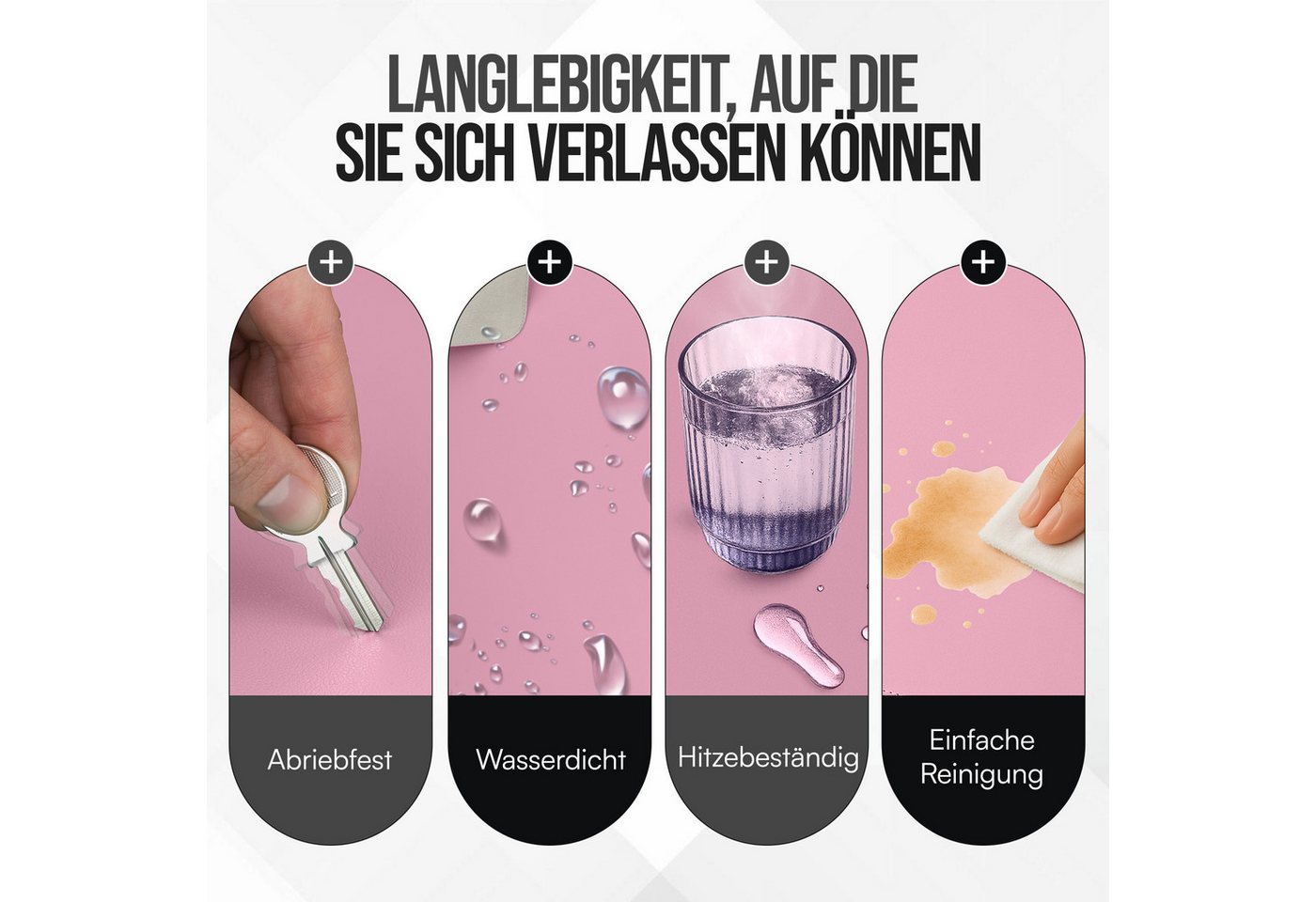 Midori Schreibtischunterlage, (Midori Schreibtischunterlage 80x40cm Mauspad Tischunterlage Rosa) – Bild 4 von 5