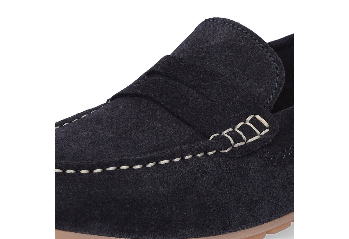 MIDS MIRELLA Damen Mokassin navy, Slipper aus Rauleder mit Leder-Innensohle und Gummisohle – Bild 5 von 5
