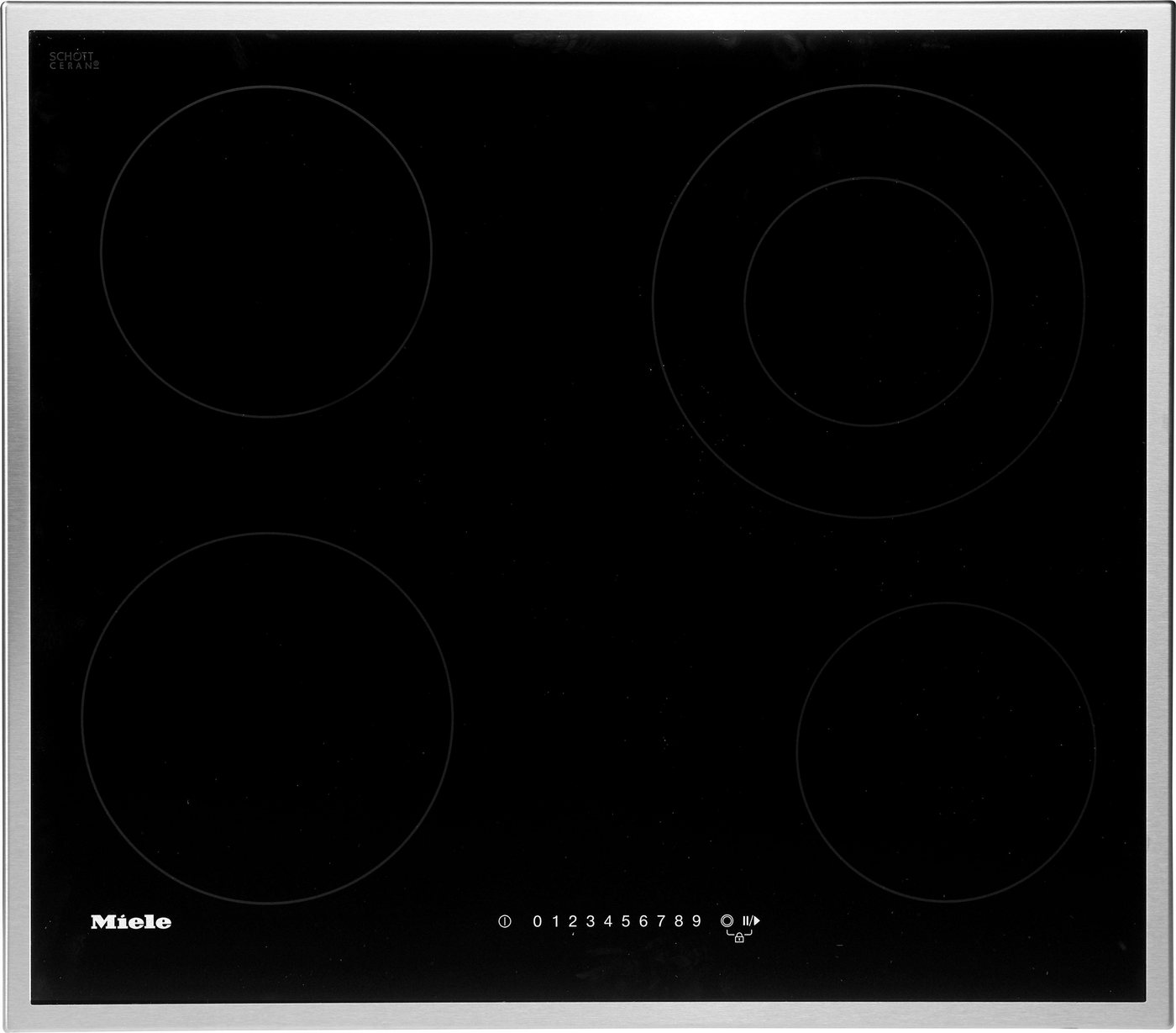Miele Elektro-Kochfeld KM 6520 FR, Sicher – dreistufige Restwärmeanzeige für jede Kochzone – Bild 2 von 5