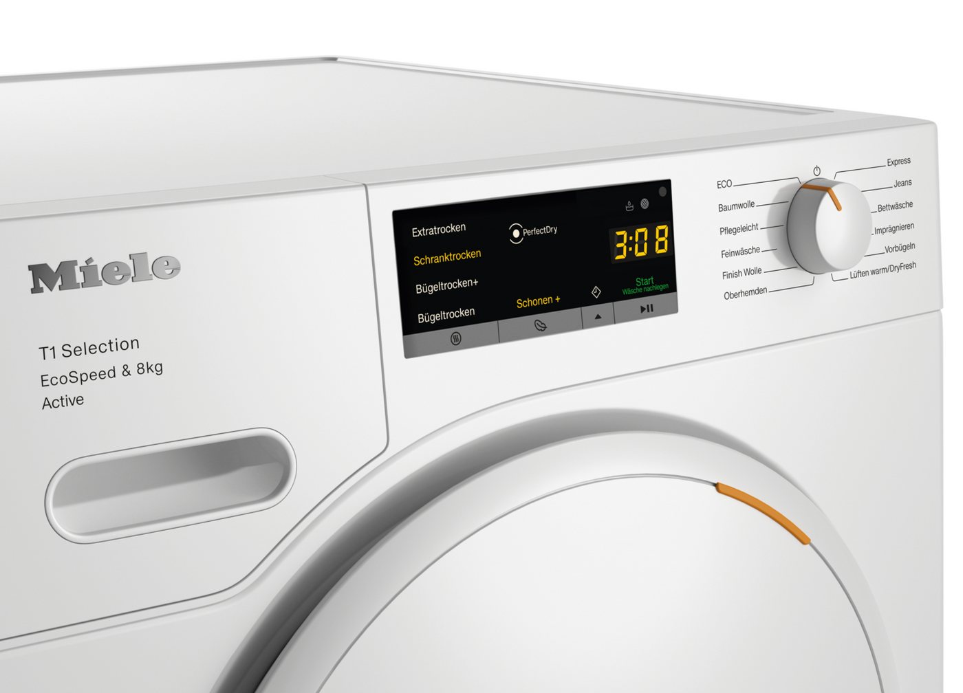 Miele Wärmepumpentrockner TSA523WP 8kg Active, Getestet auf 20 Jahre perfekte Wäschepflege, 25 Jahre Motorgarantie – Bild 3 von 5