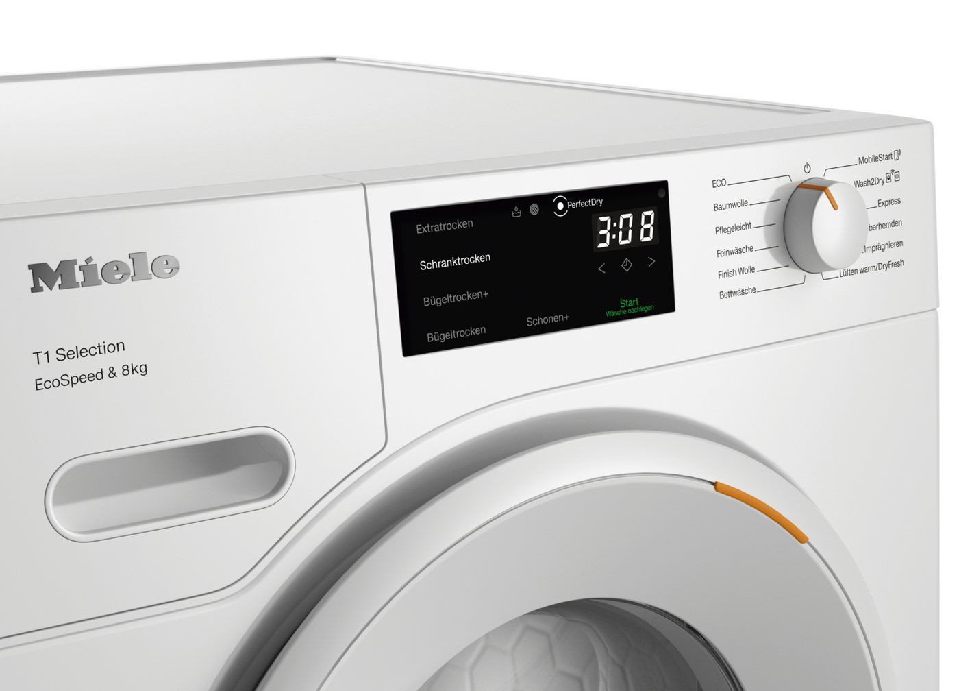 Miele Wärmepumpentrockner TSC643WP EcoSpeed&8kg, Getestet auf 20 Jahre perfekte Wäschepflege, 25 Jahre Motorgarantie – Bild 3 von 5
