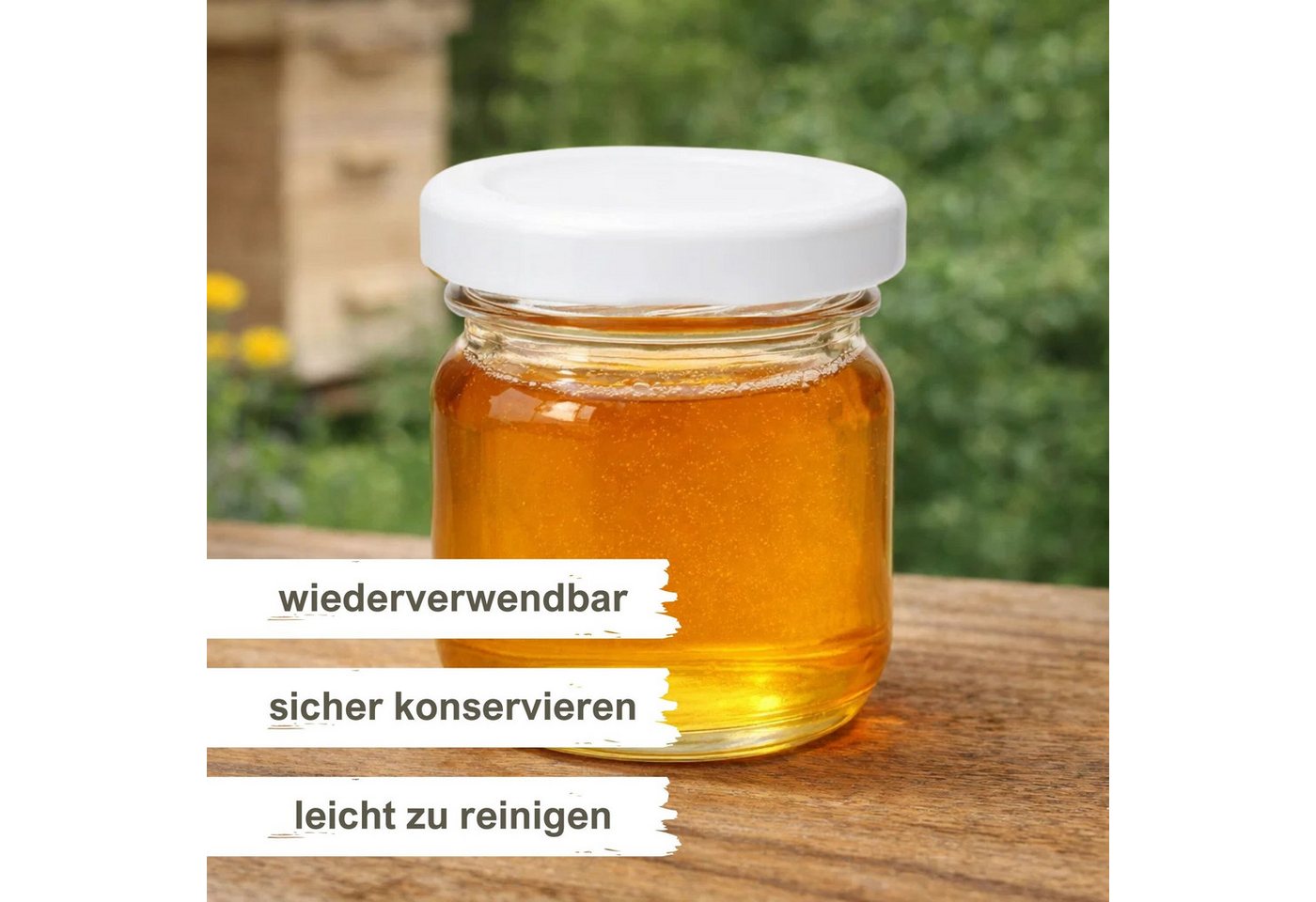 mikken Einmachglas 10 Mini-Einmachgläser 40 ml mit Schraubdeckel Mini Gläser, (Spar-Set, Spar-Set), luftdicht, zum pasteurisieren – Bild 2 von 4