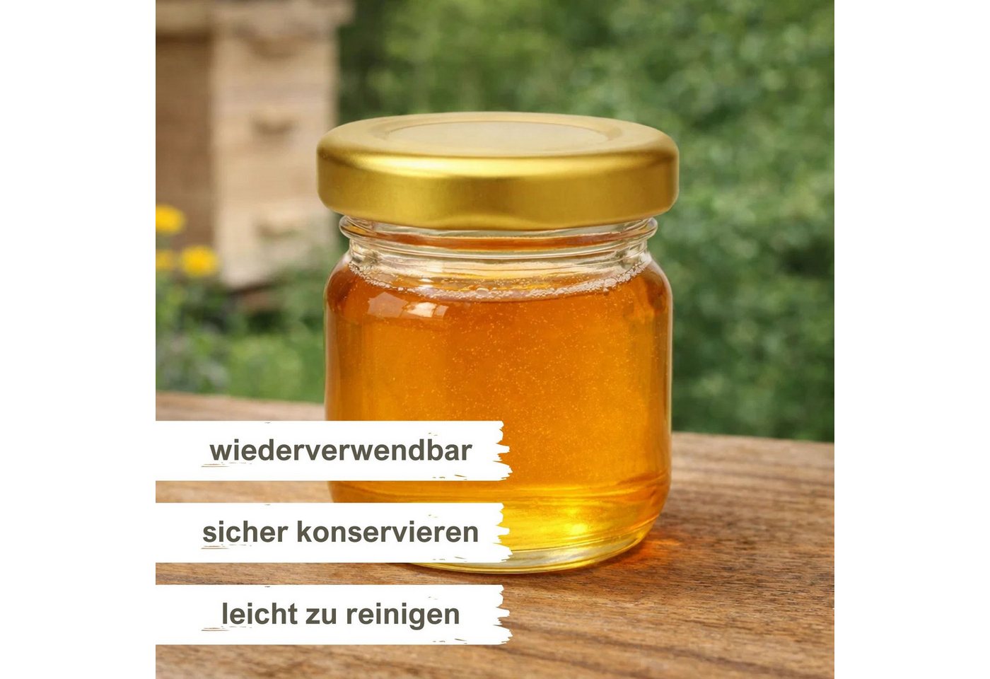 mikken Einmachglas 10 Mini-Einmachgläser 40 ml mit Schraubdeckel Mini Gläser, (Spar-Set, Spar-Set), luftdicht, zum pasteurisieren – Bild 2 von 4