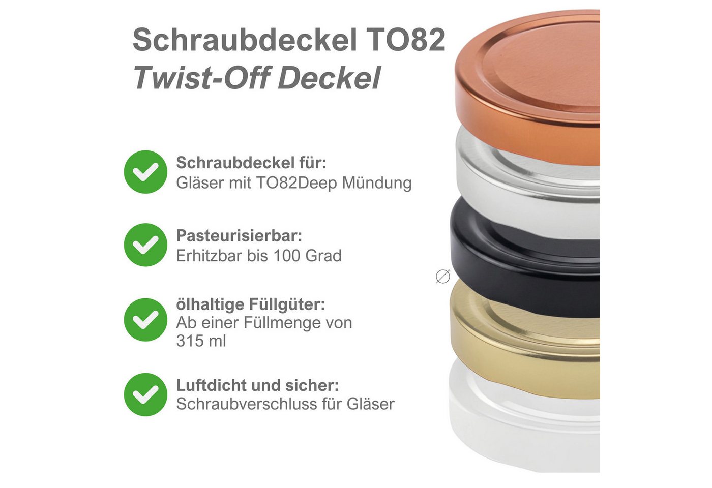mikken Einmachglas 6 leere Einkochlgläser 720ml mit Schraubdeckel, (6er Set), stapelbar & platzsparend – Bild 3 von 3