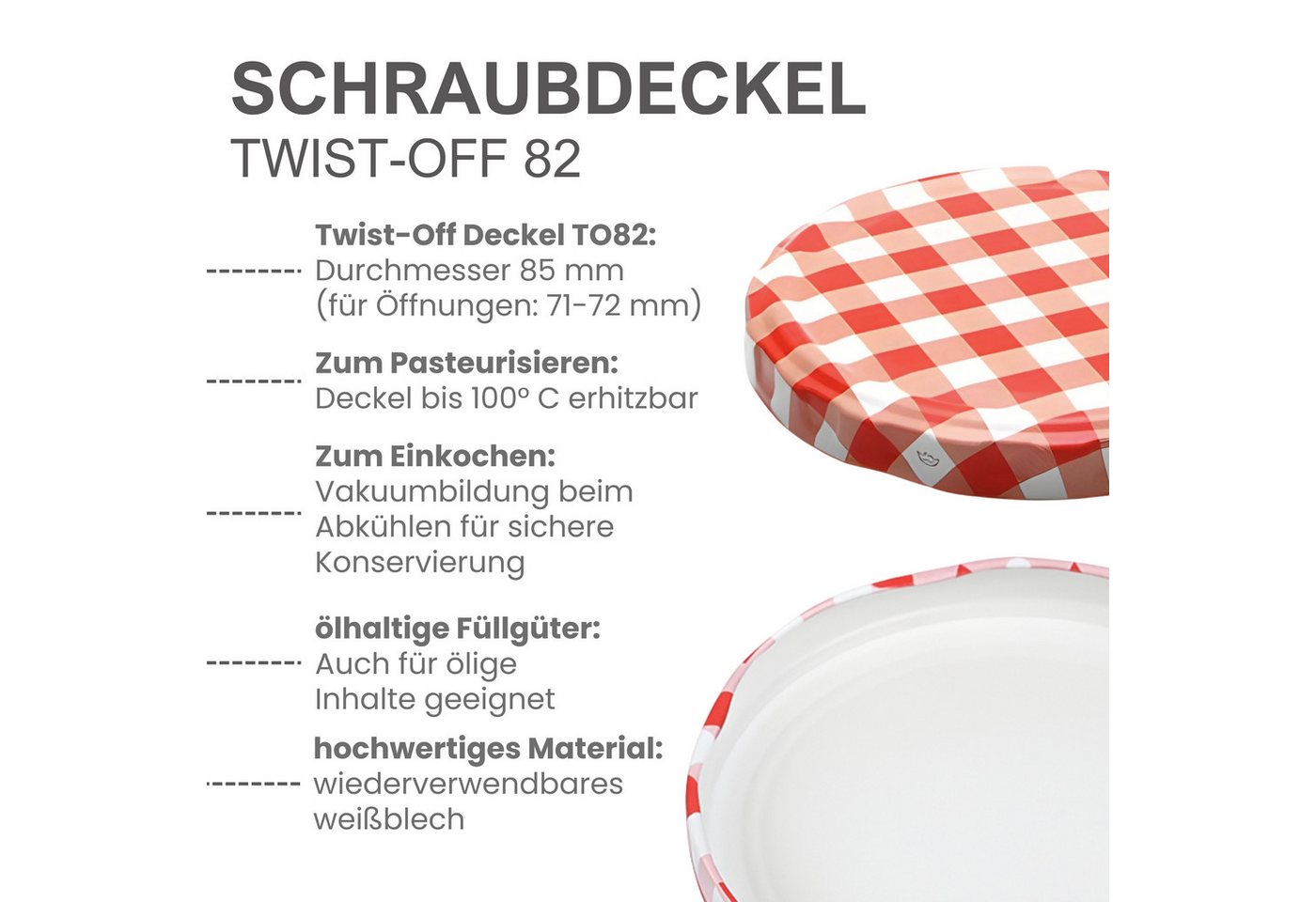 mikken Einmachglas 900 ml große Einmachgläser Einkochgläser Schraubgläser Vorratsgläser, (Set, 6-tlg., Spar-Set), luftdicht schließend, zum pasteurisieren geeig – Bild 2 von 4