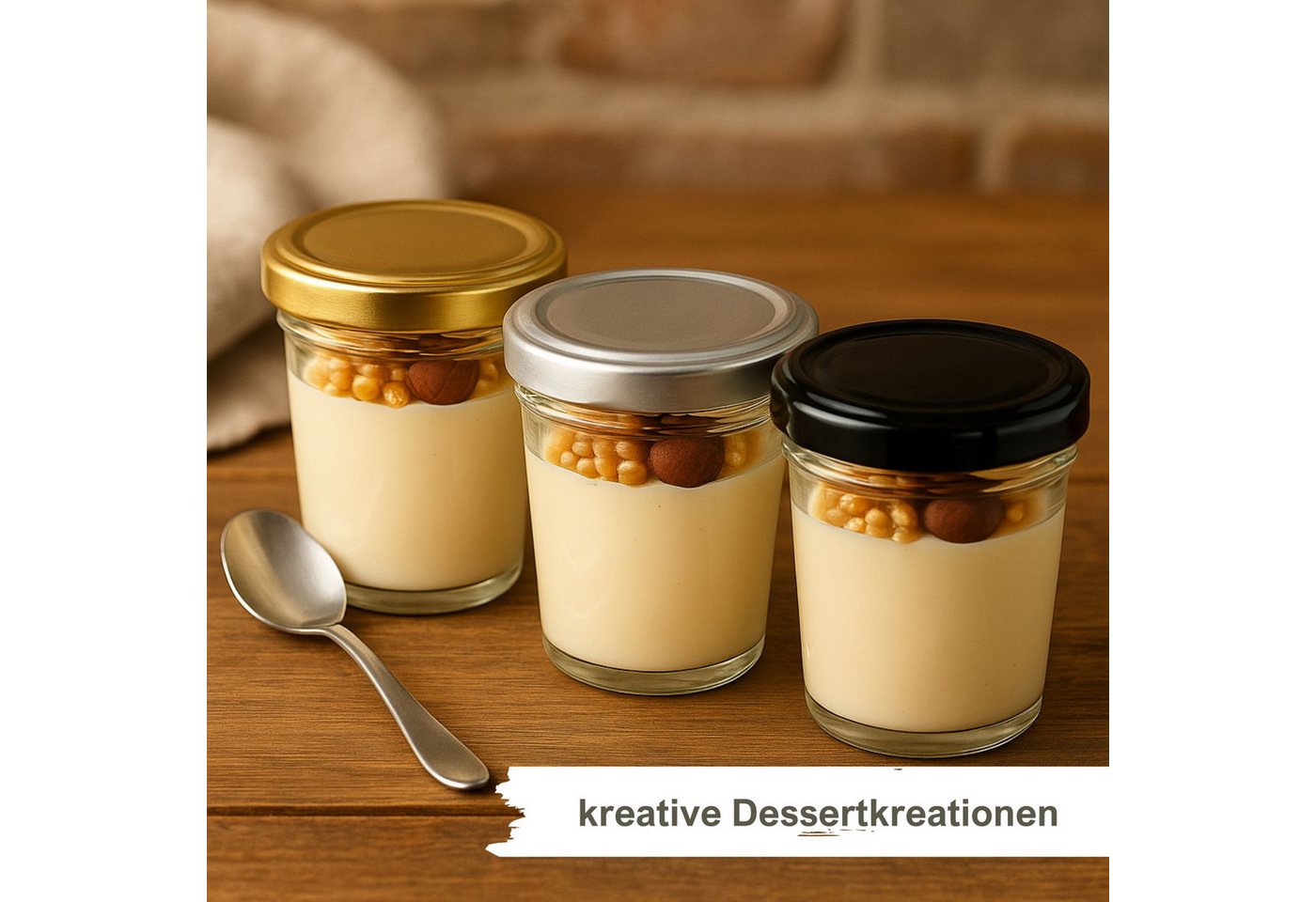 mikken Einmachglas kleine Bechergläser 65 ml mini Gläschen mit Etiketten, (Spar-Set, 20er Set), Sturzform – Bild 3 von 5