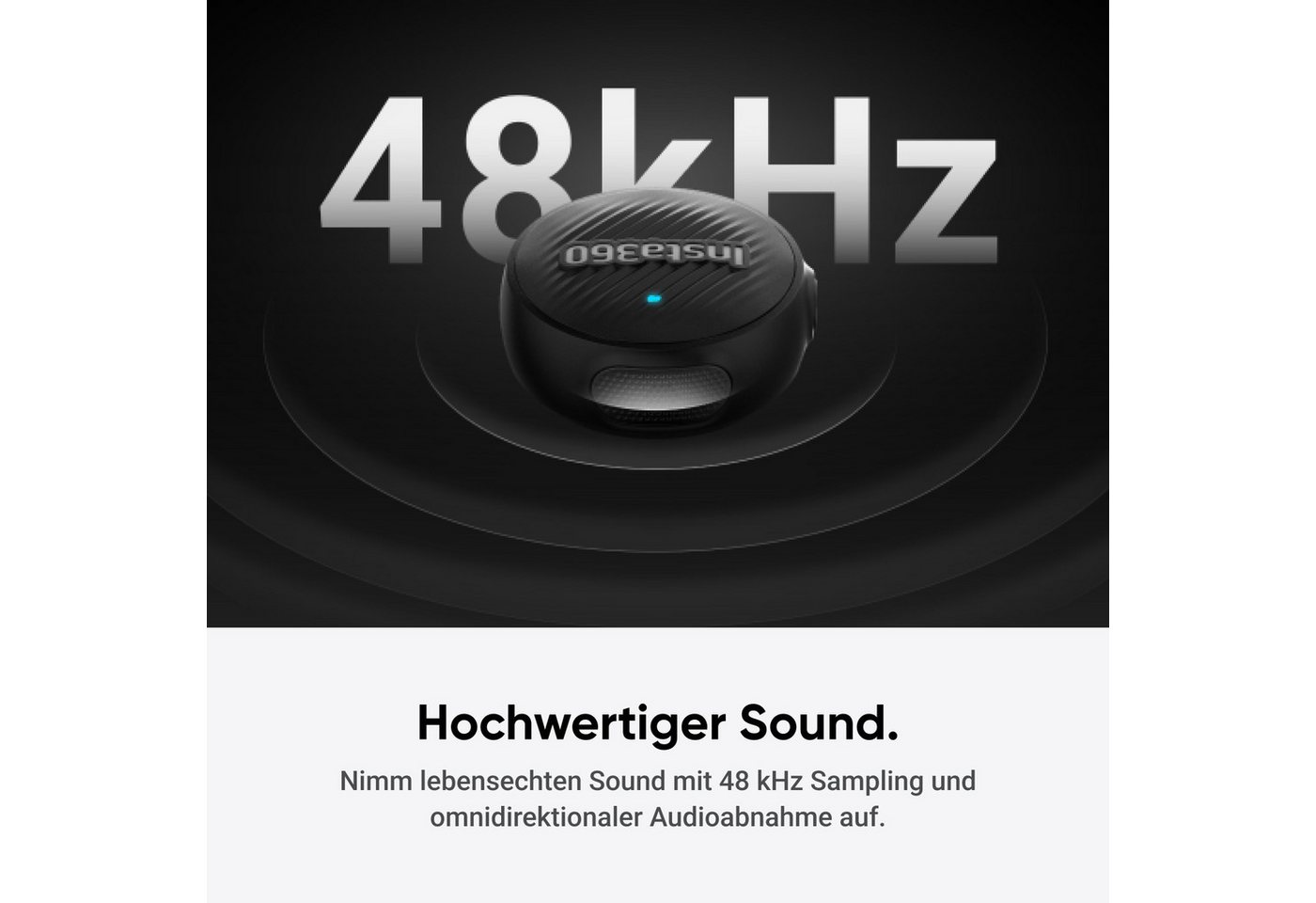 Insta360 Mikrofon Insta360 Mic Air (1 TX + 1 RX), Rauschunterdrückung, 300 m Reichweite – Bild 3 von 5
