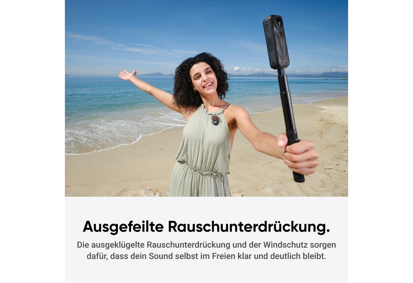 Insta360 Mikrofon Insta360 Mic Air (1 TX + 1 RX), Rauschunterdrückung, 300 m Reichweite – Bild 4 von 5