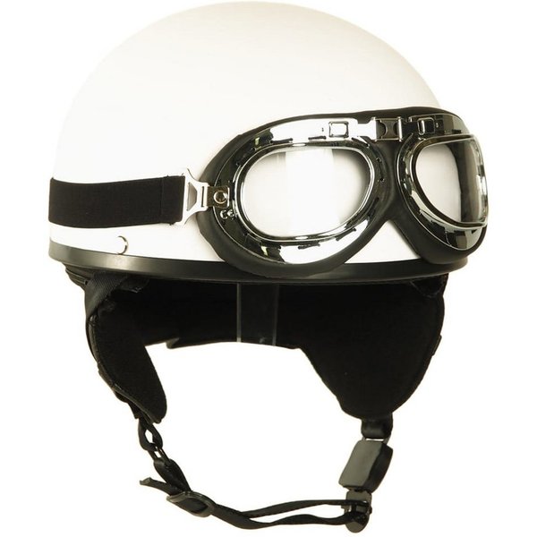Mil-Tec Allroundhelm Retro Helm Halbschale mit Brille