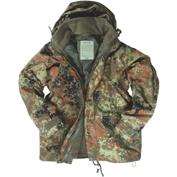 Mil-Tec Parka Militär Nässeschutzjacke mit Fleecejacke