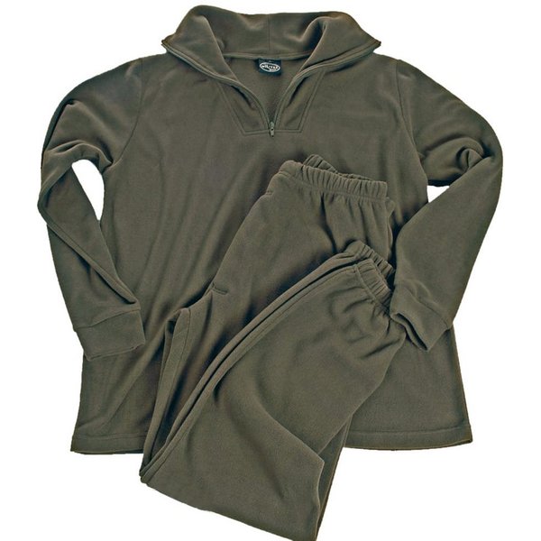 Mil-Tec Thermounterhemd Bundeswehr Thermo Unterwäsche Fleece mit Reißverschluss
