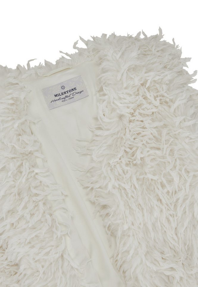 MILESTONE Fellimitatweste MSMichelle Damen Kunstfellweste elegant, feminin lockere Passform – Bild 5 von 5