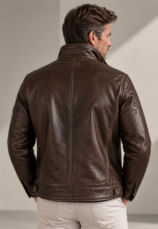 MILESTONE Lederjacke MSBarney Lammleder 2-Tone Optik mit herausnehmbarem Windstopper – Bild 4 von 5