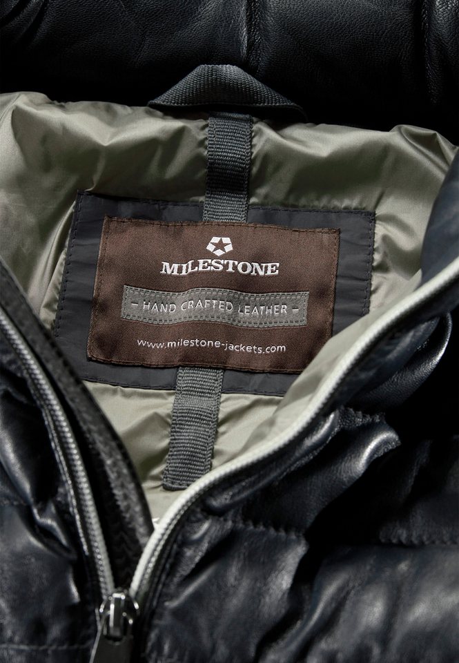 MILESTONE Lederjacke MSCortino Steppjacke aus Lammleder wetterbeständig – Bild 4 von 4