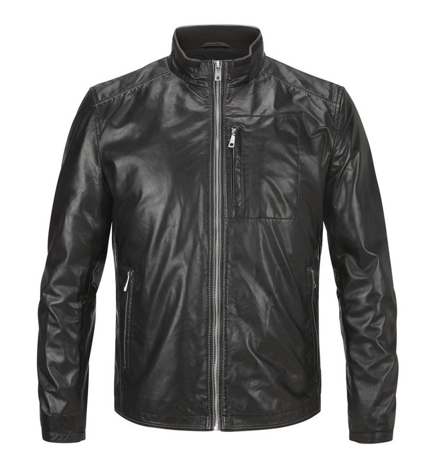 MILESTONE Lederjacke MSJumper aus feinem Lammleder Stehkragen mit Strickdetails – Bild 2 von 4