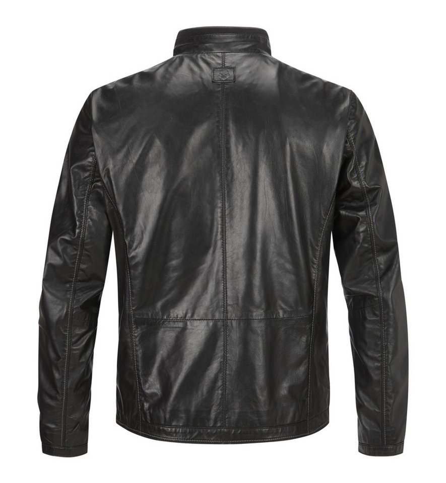 MILESTONE Lederjacke MSJumper aus feinem Lammleder Stehkragen mit Strickdetails – Bild 3 von 4