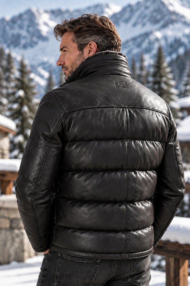 MILESTONE Lederjacke MSKilian Lammlederjacke mit echtem Lammfellkragen und warmer Wattierung – Bild 4 von 5