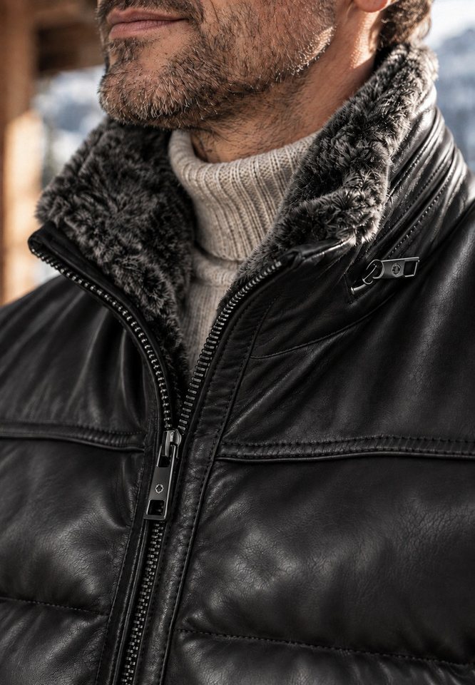 MILESTONE Lederjacke MSKilian Lammlederjacke mit echtem Lammfellkragen und warmer Wattierung – Bild 5 von 5