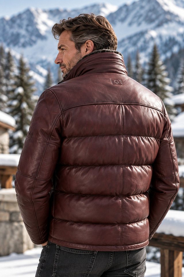 MILESTONE Lederjacke MSKilian Lammlederjacke mit echtem Lammfellkragen und warmer Wattierung – Bild 4 von 5
