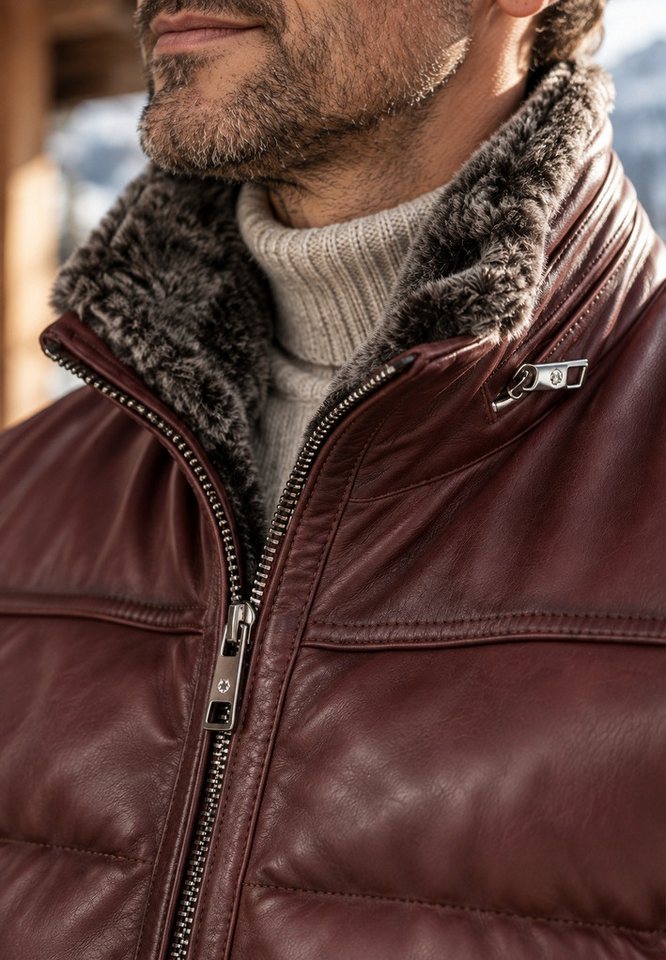 MILESTONE Lederjacke MSKilian Lammlederjacke mit echtem Lammfellkragen und warmer Wattierung – Bild 5 von 5