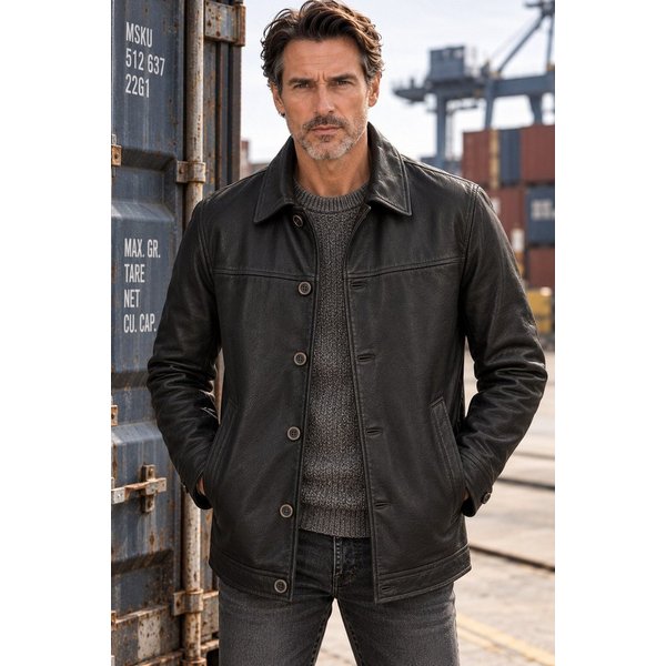 MILESTONE Lederjacke MSMarlon weiches Lammleder mit 2-Tone Vintage Rub-Off-Effekt