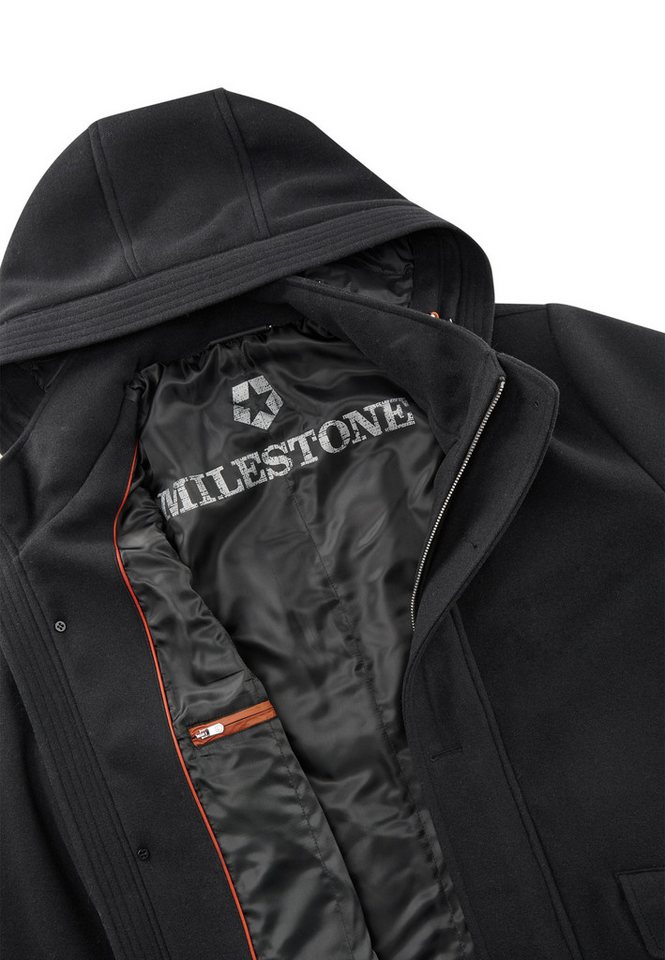 MILESTONE Parka MSAshton aus elastischer Jersey-Wollmischung mit moderner Passform – Bild 4 von 4