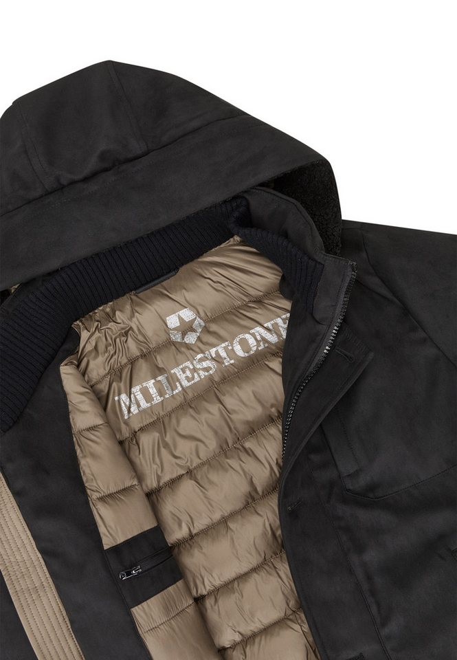 MILESTONE Parka MSBennet aus Microvelours mit abnehmbarer Kapuze, atmungsaktiv wasserabweisend – Bild 4 von 4