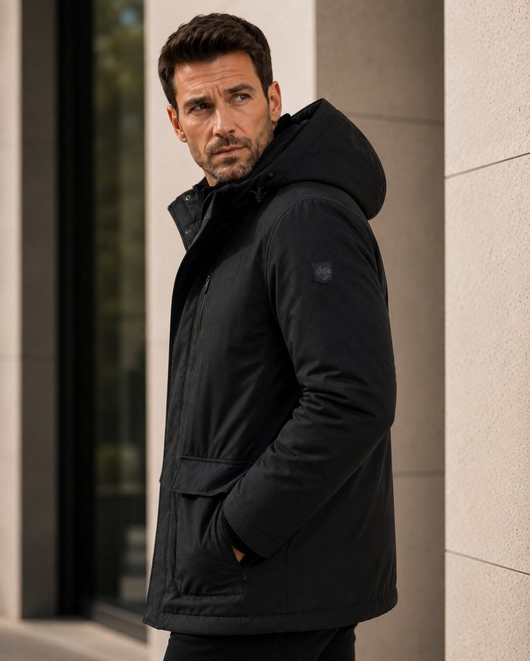 MILESTONE Parka MSKeith in Wolloptik, wasserabweisend & atmungsaktiv abnehmbarer Kapuze – Bild 5 von 5