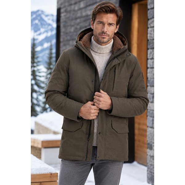 MILESTONE Parka MSLario Wasserabweisend, Sorona Isolierung, gefütterte Kapuze, gewachste Optik