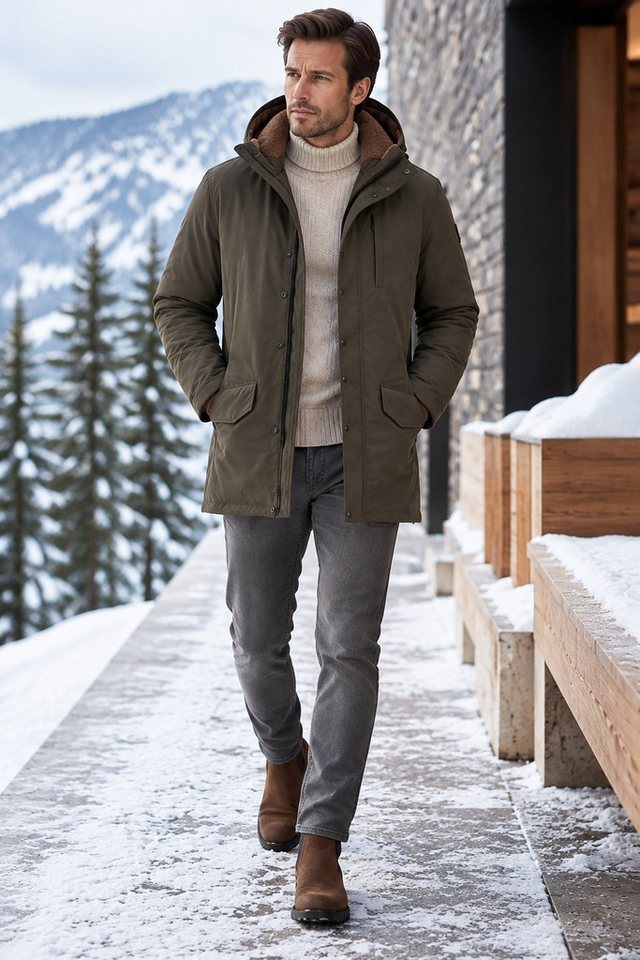 MILESTONE Parka MSLario Wasserabweisend, Sorona Isolierung, gefütterte Kapuze, gewachste Optik – Bild 2 von 5