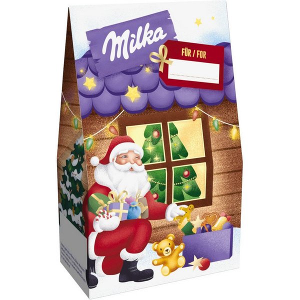 MILKA Schokolade, Milka Weihnachtsspaß Mini Mix Alpenmilchschokolade Packung 70g
