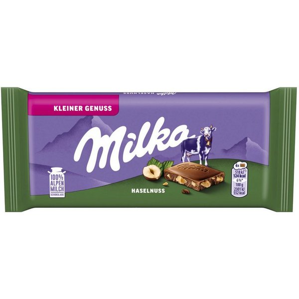 MILKA Schokolade, Milka die kleine Haselnuss Schokoladentafel Packung 45g