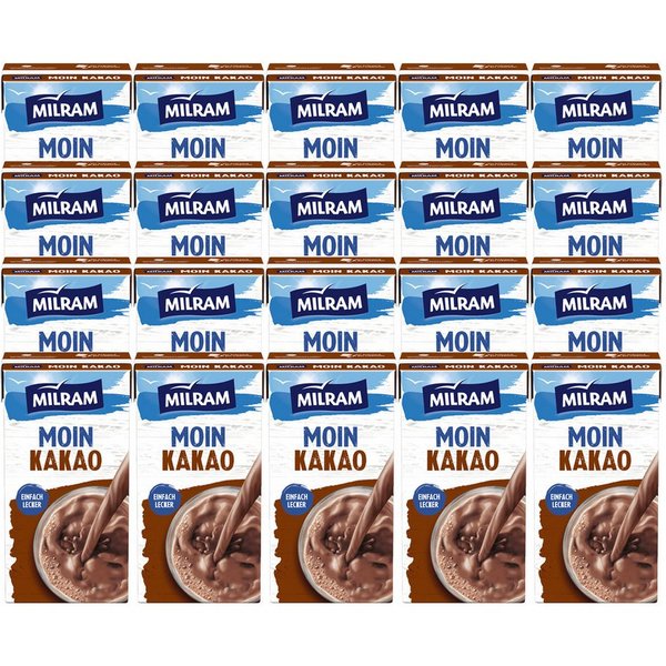 MILRAM Kakao, Milram Moin Kakaogeschmack Milch Getränk fettarm 500ml 20er Pack