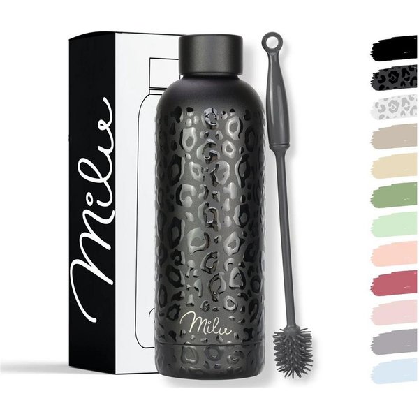 Milu Isolierflasche Isolierflasche aus Edelstahl mit Trageschlaufe, Thermosflasche auslaufsicher