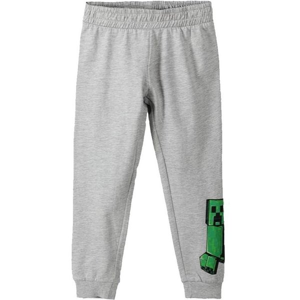 Minecraft Jogginghose Jogginghose hellgrau meliert Jogger Jungen + Mädchen 116 - 152 cm