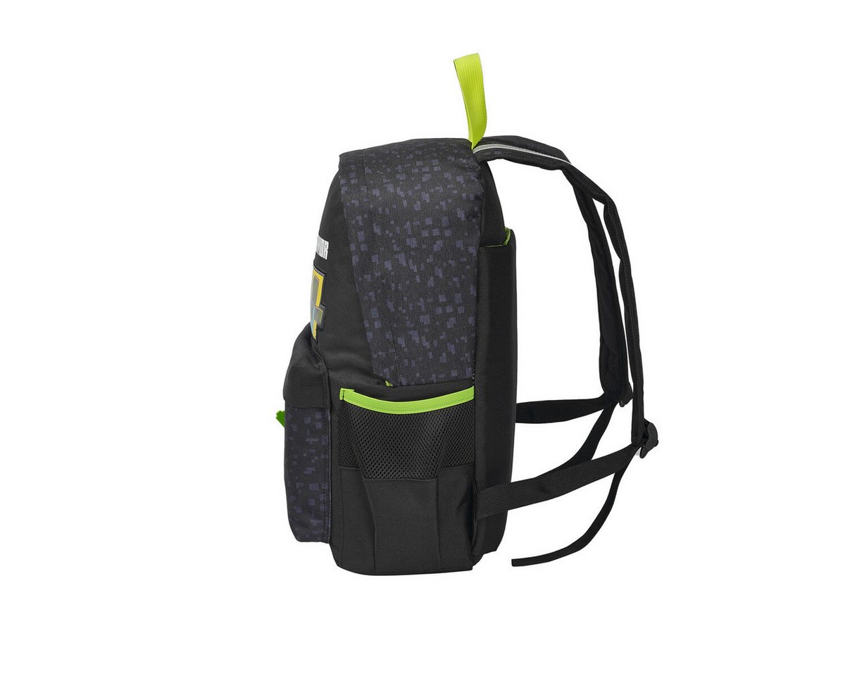 Minecraft Kinderrucksack - Rucksack mit Fronttasche und Seitennetzen (1-tlg) – Bild 3 von 5