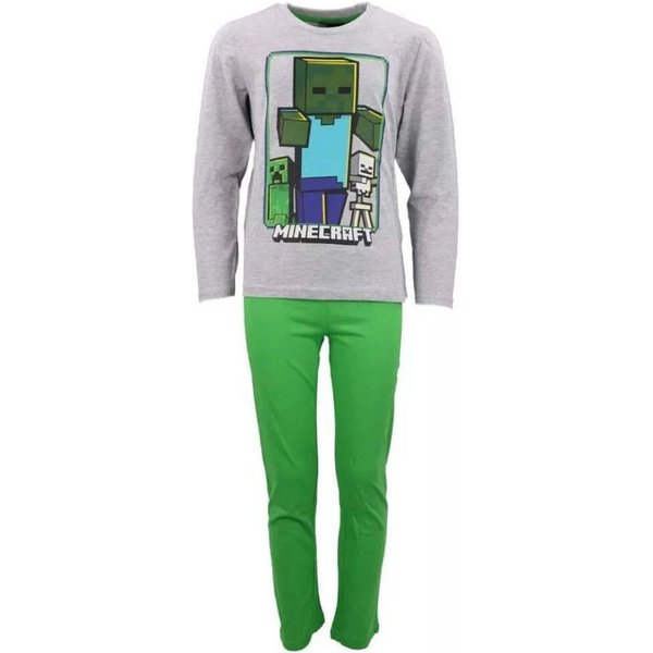 Minecraft Pyjama Langer Kinder Schlafanzug create, explore, survive Pjama 128 - 152