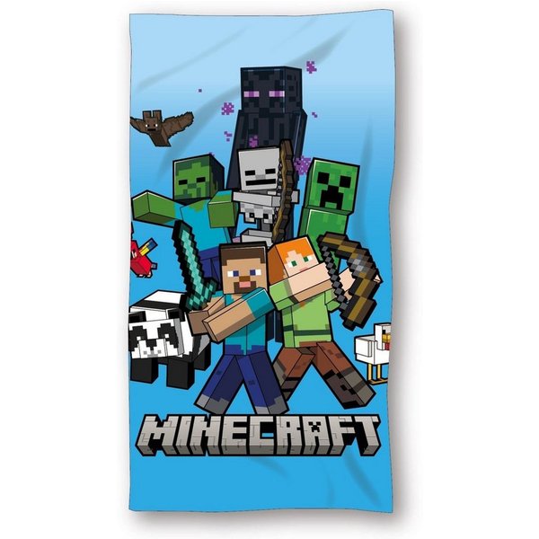 Minecraft Strandtuch Mikrofaser Badetuch 70 × 140 cm Strand Handtuch, (Packung)