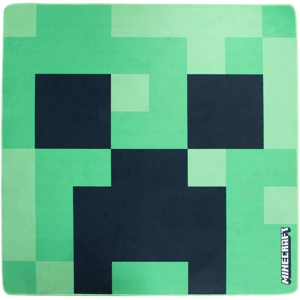 Minecraft Teppich 120 x 120 cm - Creeper oder TNT Design, Quadratisch, Höhe: 20 mm, aus strapazierfähigem Polyester - Für Minecraft Fans